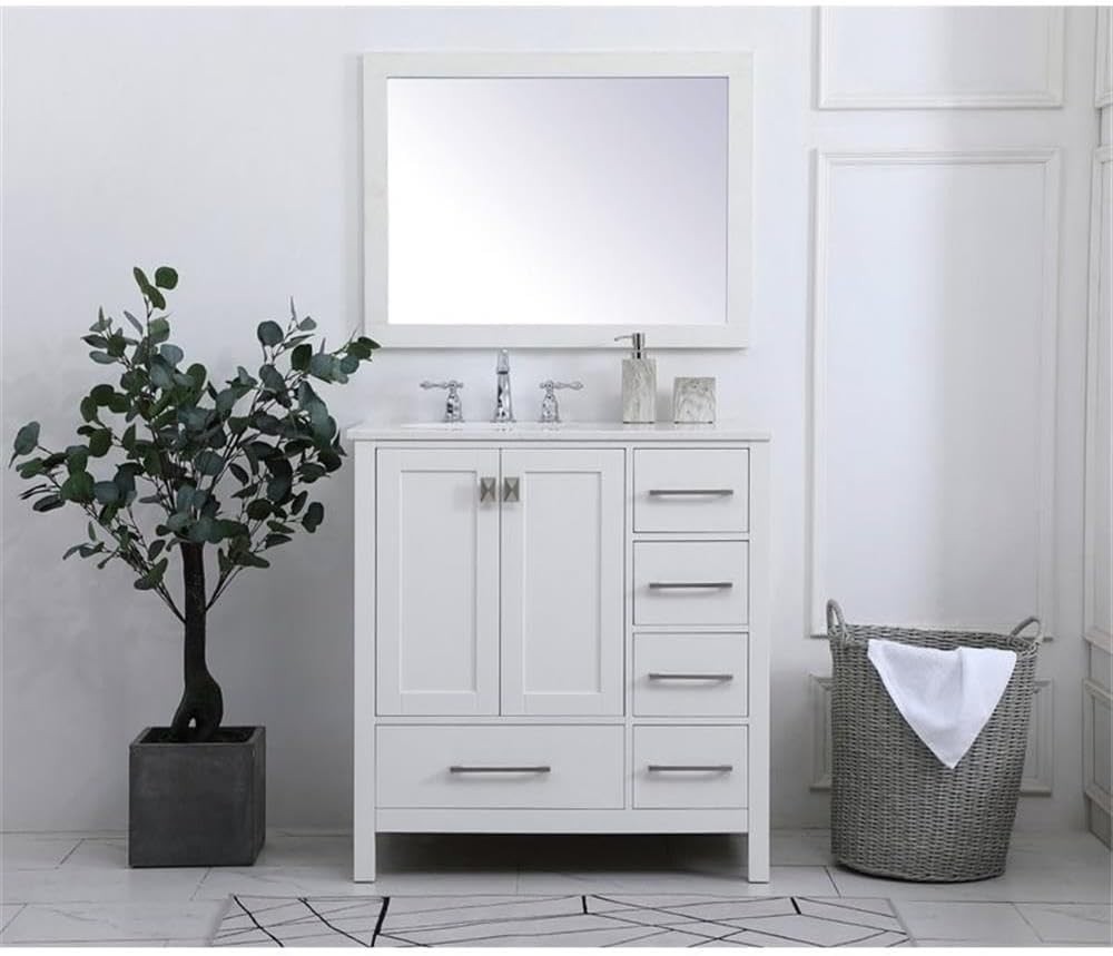 Elegant Lighting VF18832WH 32 inch Single Bathroom Vanity in White