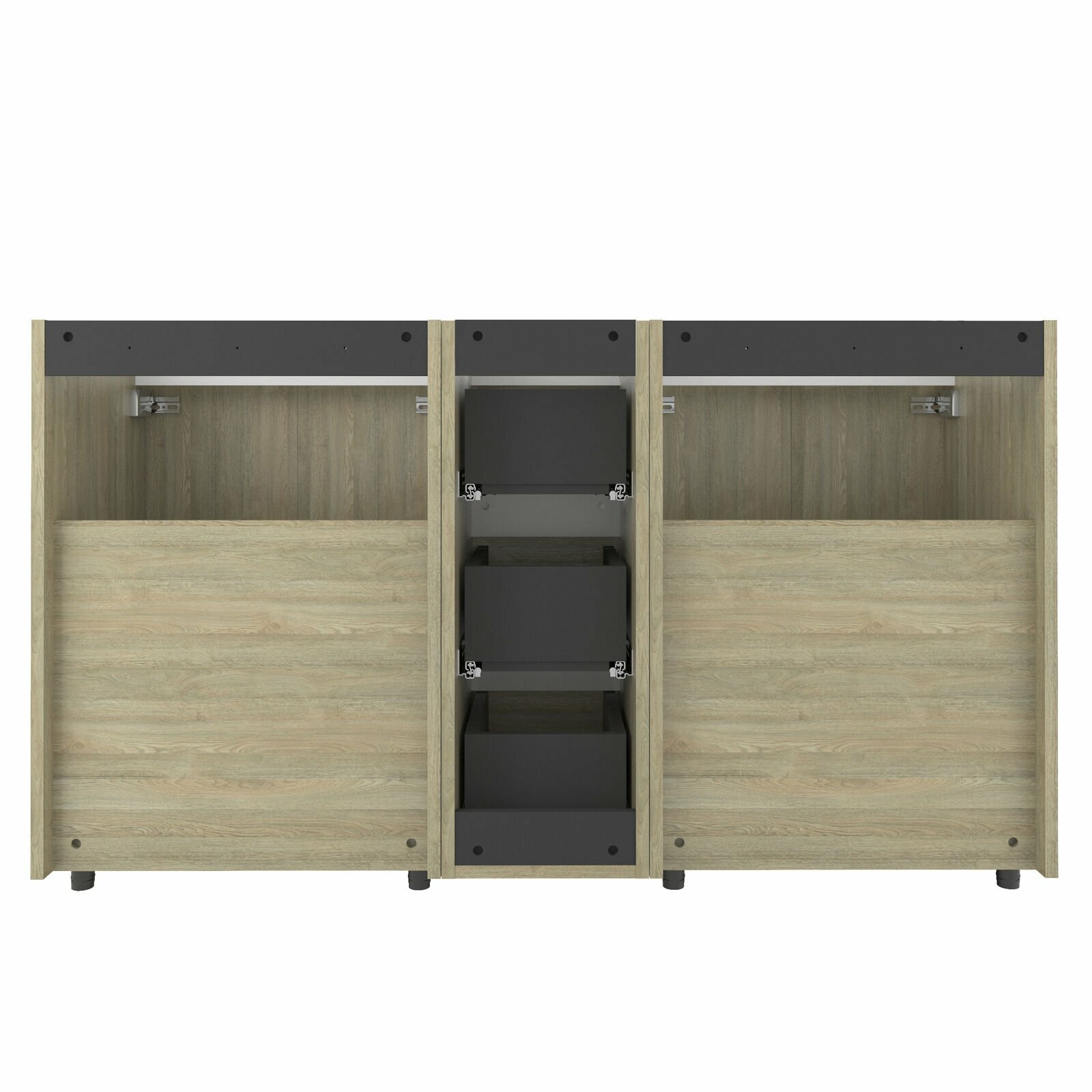 Tennesse 60″ Vanity Base Cabinet | Toasted Oak Wood | 60 X 33,5 X 21,5 In