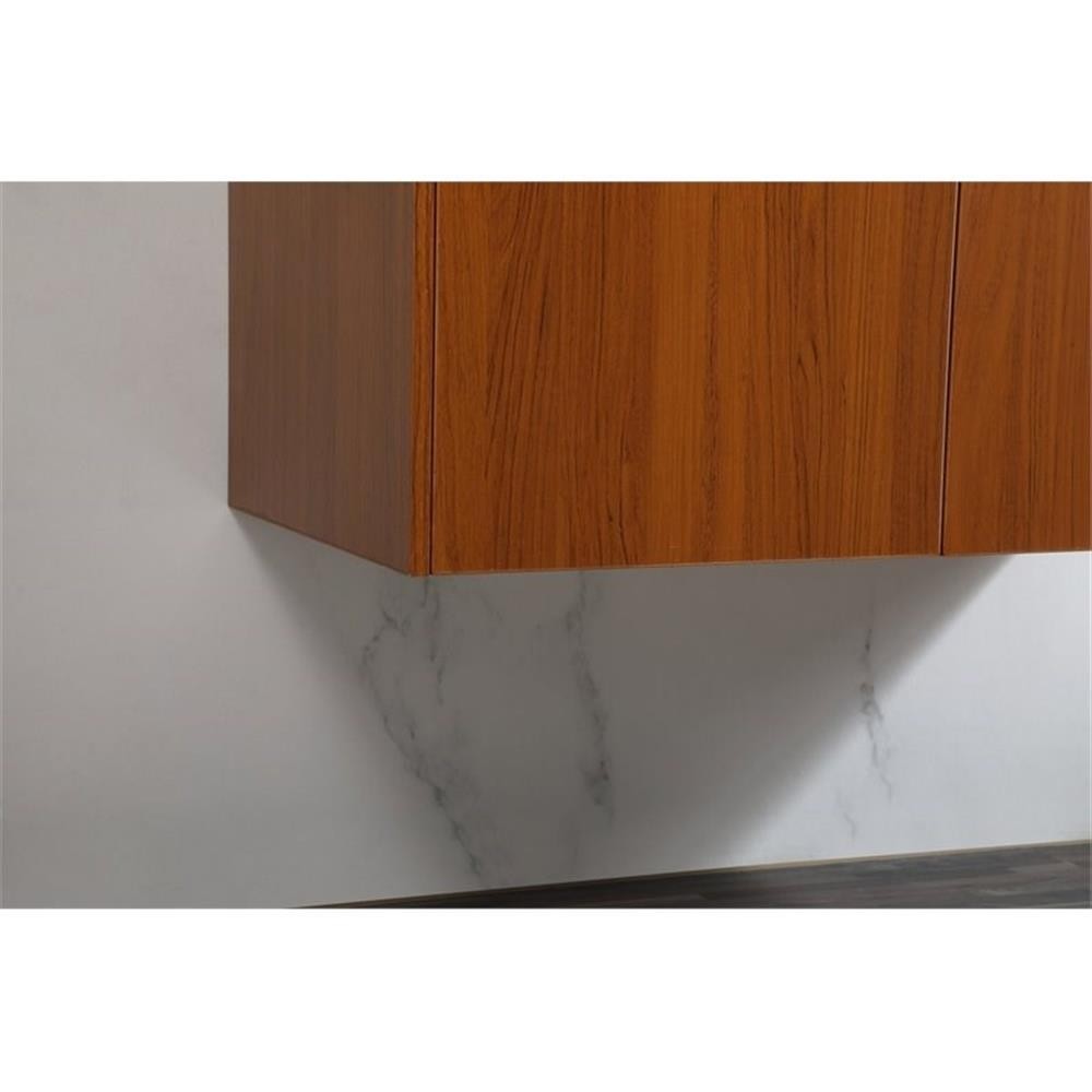 Elegant Decor Penn 36″ Aluminum Alloy MDF Single Bathroom Vanity in Teak
