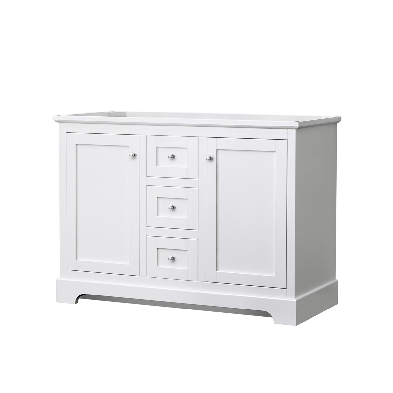 Wyndham Collection WCV232348DCXSXXMXX Avery 48″ Single – White / Polished Chrome