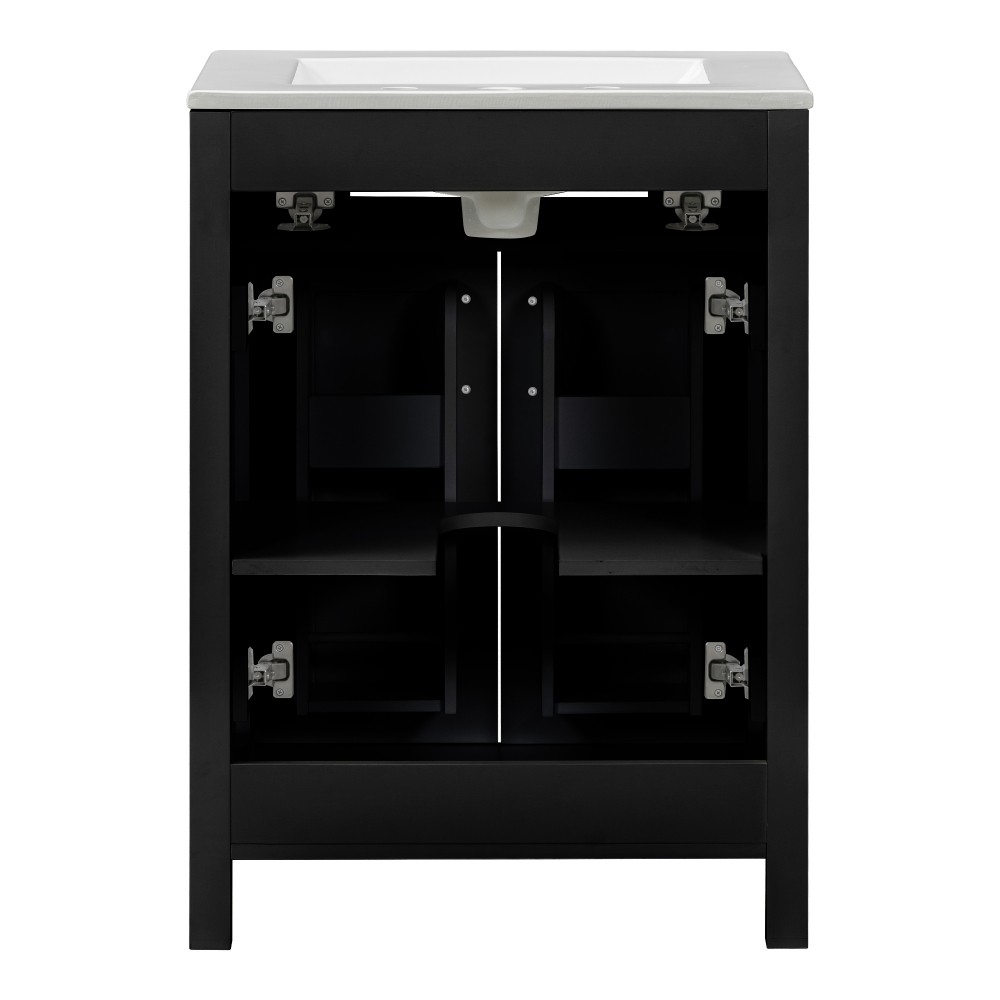24″Bathroom Vanity Combo with Ceramic sink, Luxurious Space-Saving Vanity