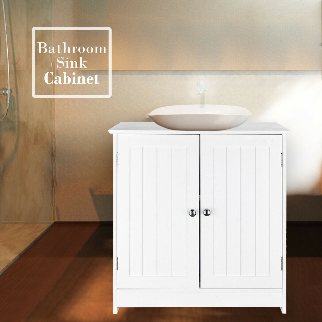 Modern Bathroom Under Sink Storage Cabinet with 2 Doors Vanity Sink Furniture