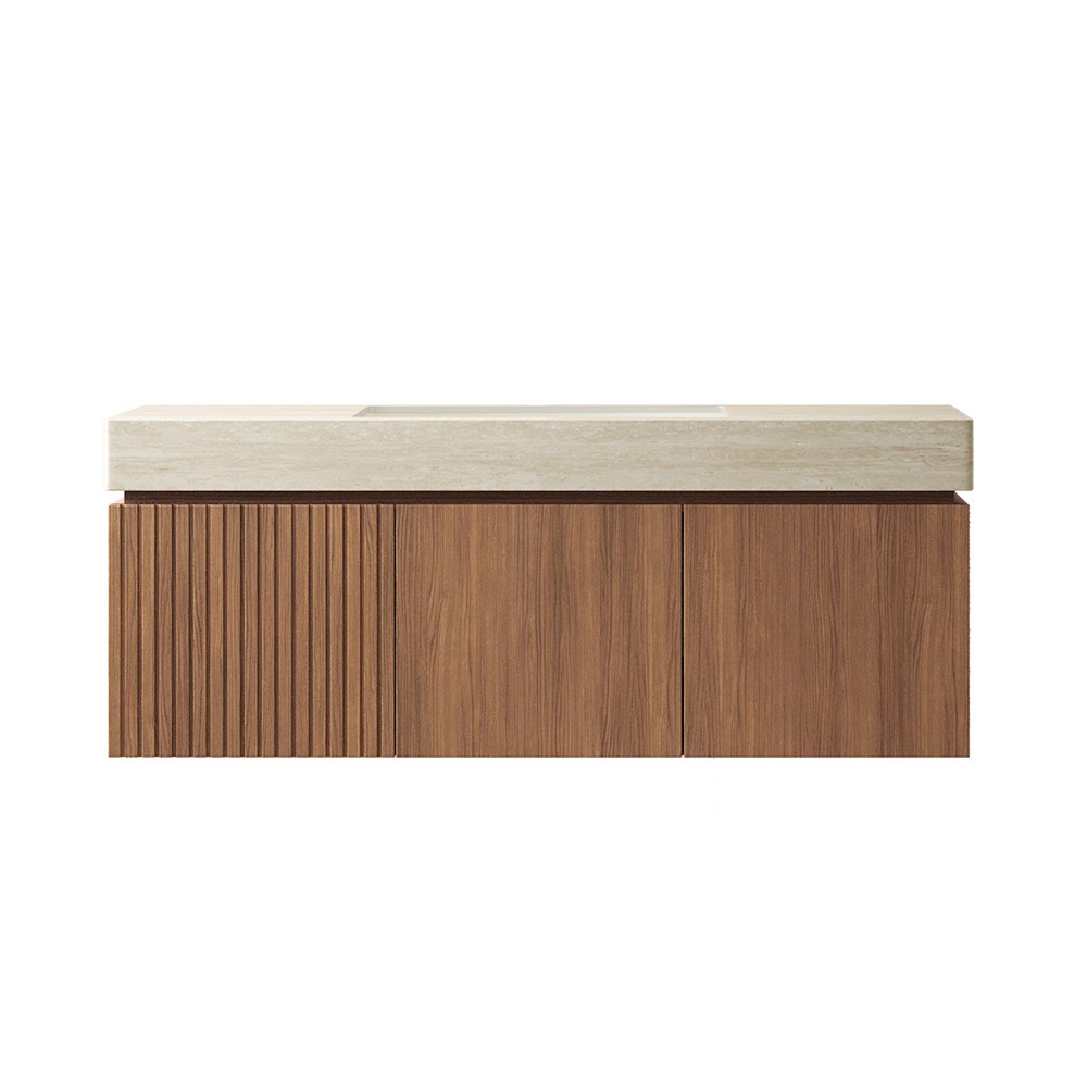 48″ Wall Mounted Bathroom Vanity w/Sink, Floating Vanity Cabinet, Drawer,2 Doors