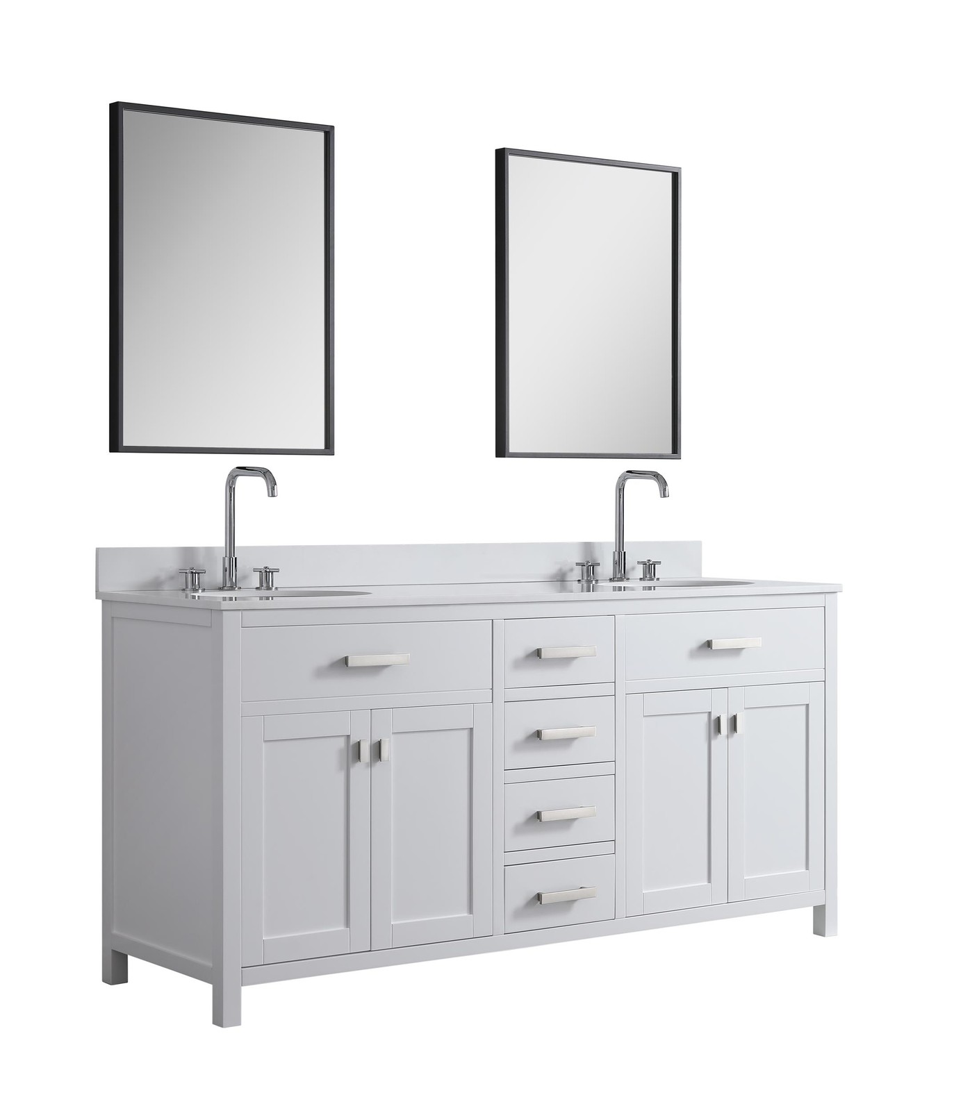 Design Element London 72″ Vanity Base Only in White