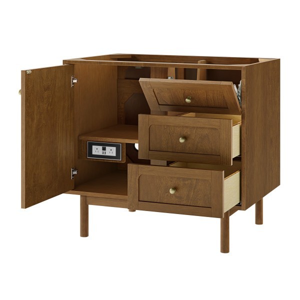 36″ James Martin Laurent 545-V36-HNO Single Vanity Cabinet Honey Oak