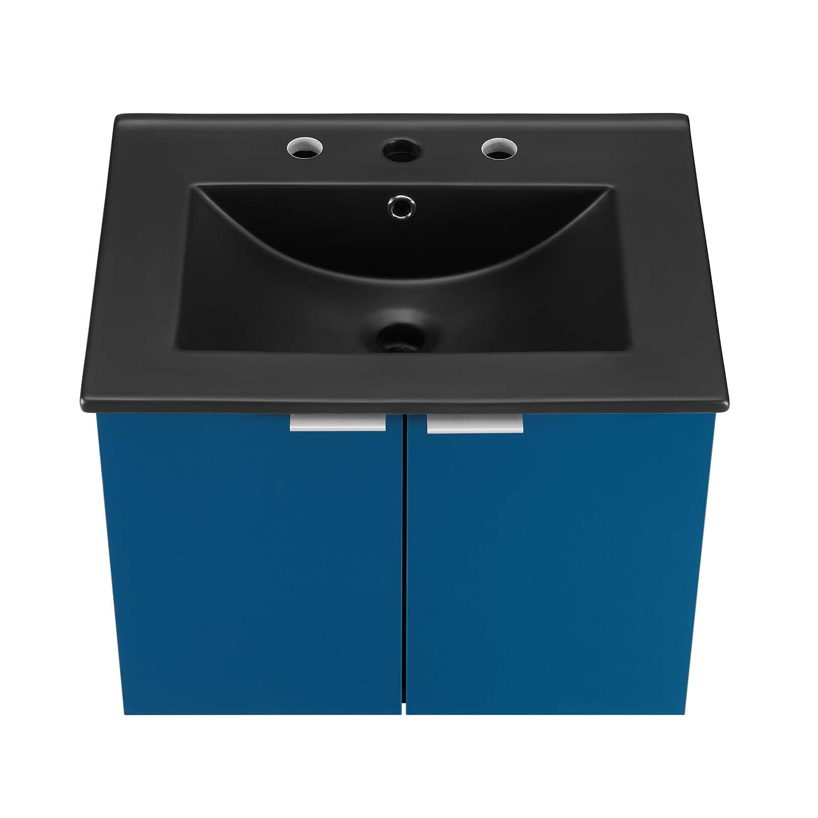 Modway Maybelle 24″ Wall-Mount Bathroom Vanity In Navy Black