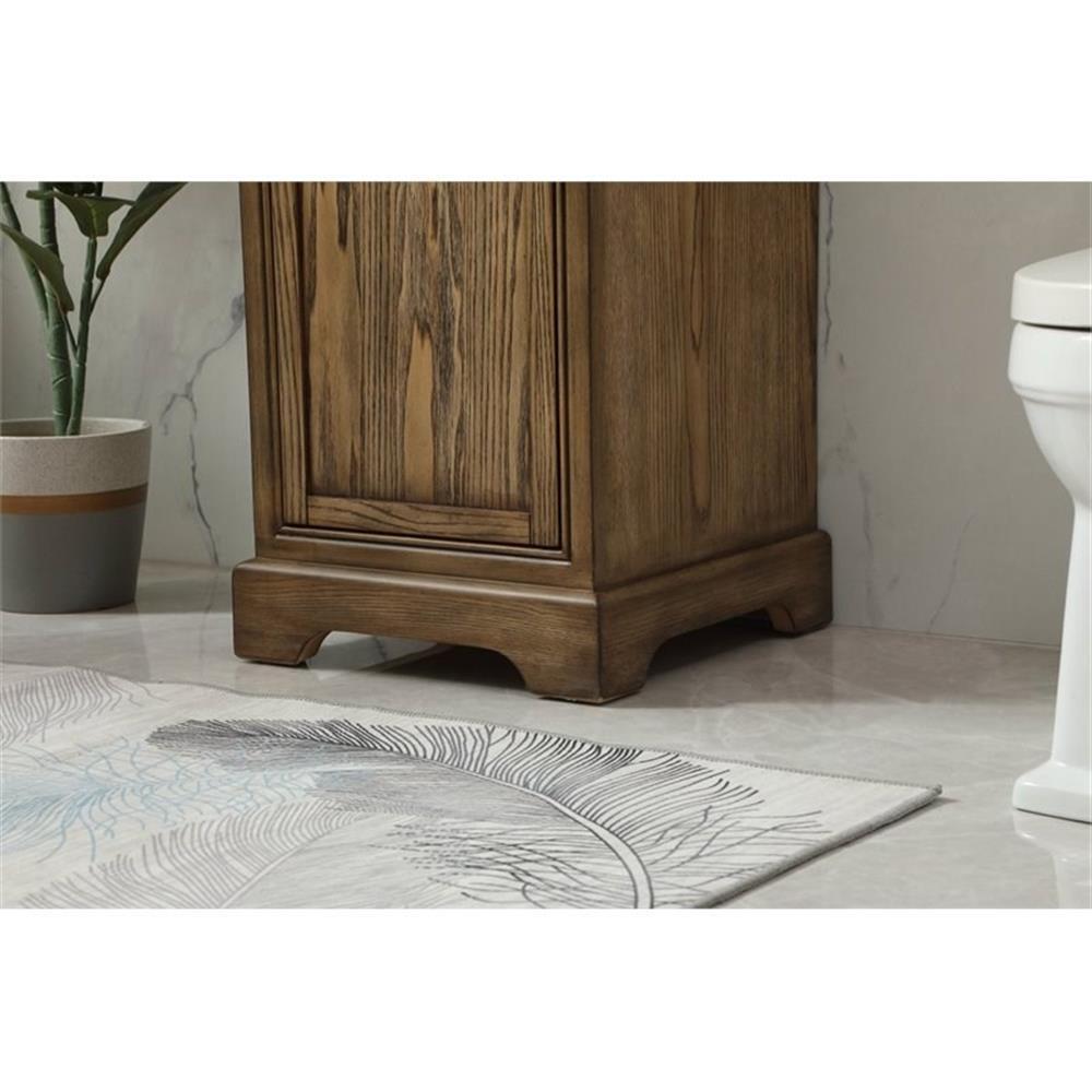 Elegant Decor Americana 19″ Aluminum Alloy Single Bathroom Vanity in Driftwood