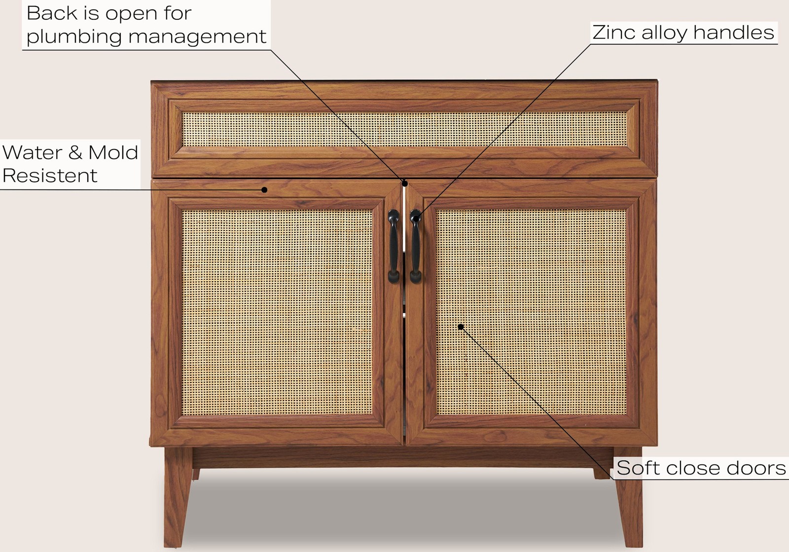 JONATHAN Y Lighting VAN1011 Javer 36″ Single – Wood