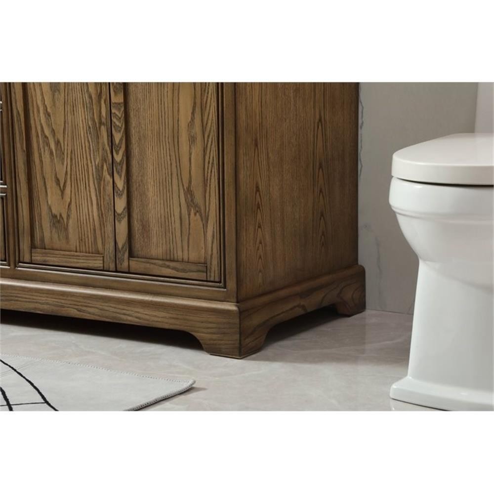 Elegant Decor Americana 60″ Aluminum Alloy Double Bathroom Vanity in Driftwood