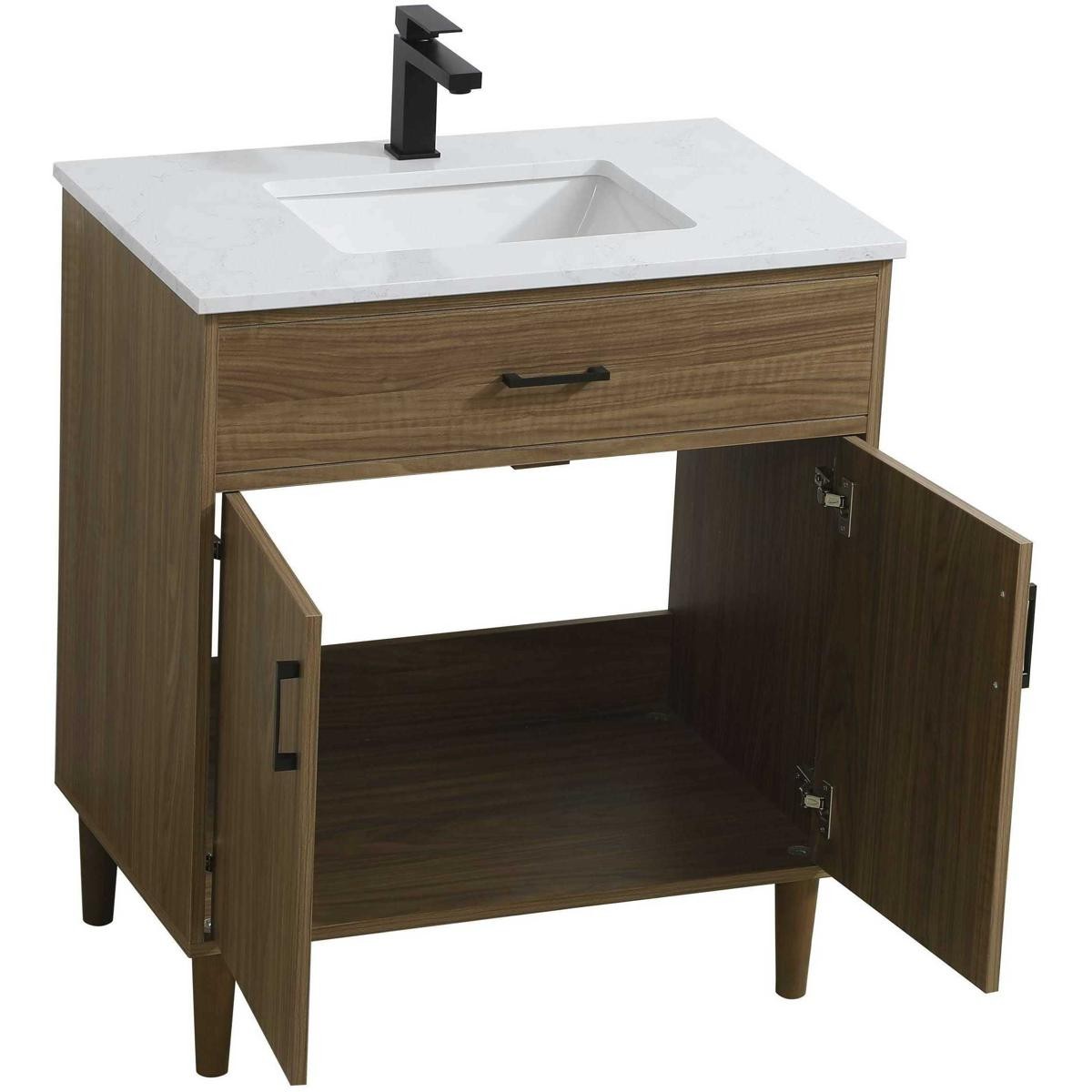 Elegant Lighting VF25030WB Chandler Vanity Walnut Brown