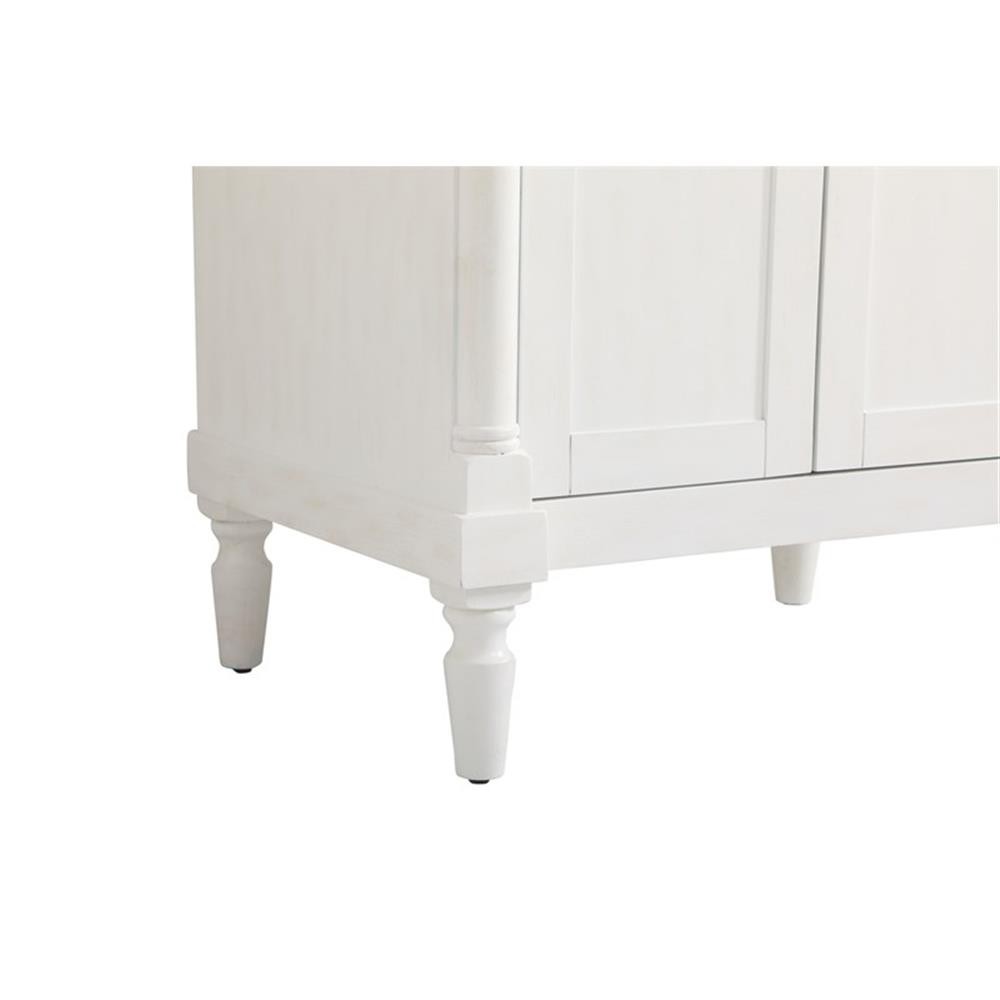 Elegant Decor Lexington 30″ Wood Bathroom Vanity in Antique White/Brushed Nickel
