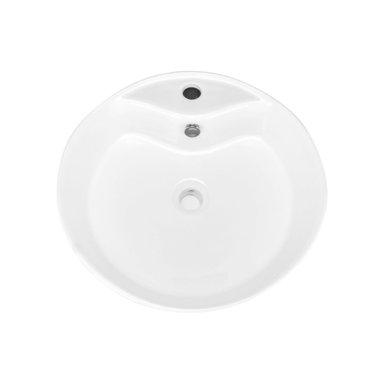 Rok Lagoon Round Shaped Vessel Bathroom Sink 18-1/8″ X 18-3/8″ White Porcelain