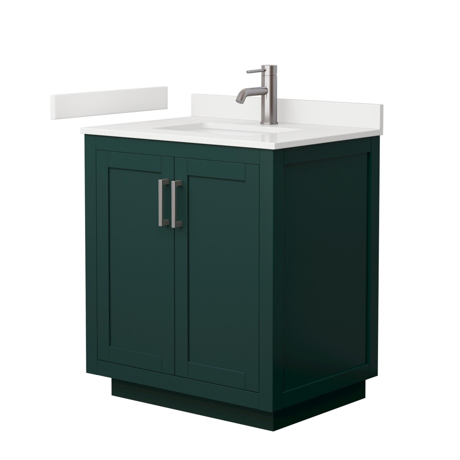 Wyndham Collection WCF292930S-QTZ-UNSMXX Miranda 30″ – Dark Gray / White Quartz