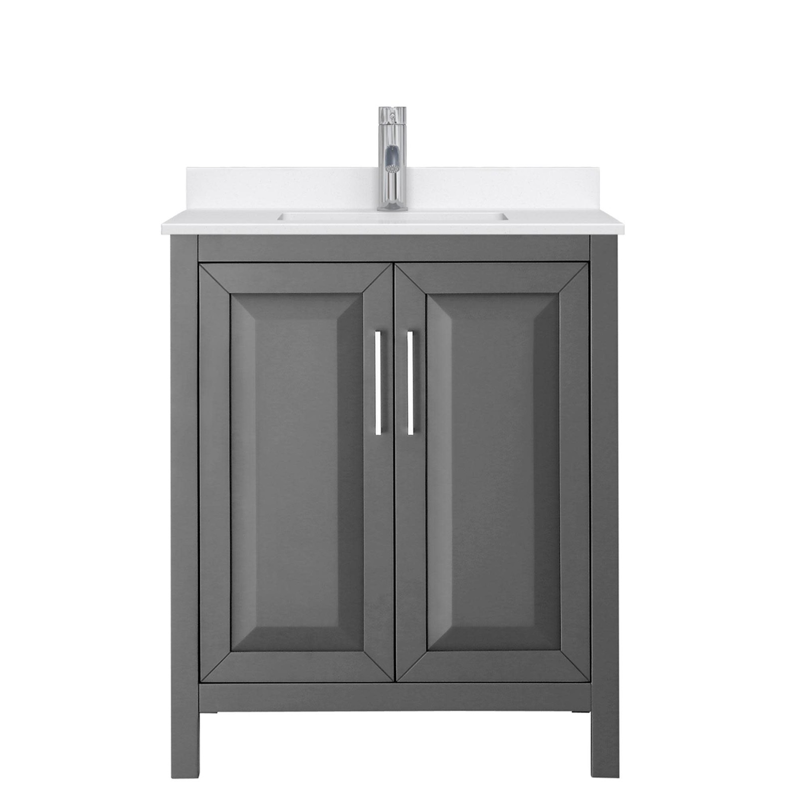 Wyndham Collection WCV252530S-QTZ-UNSMXX Daria 30″ – Dark Blue / Giotto Quartz