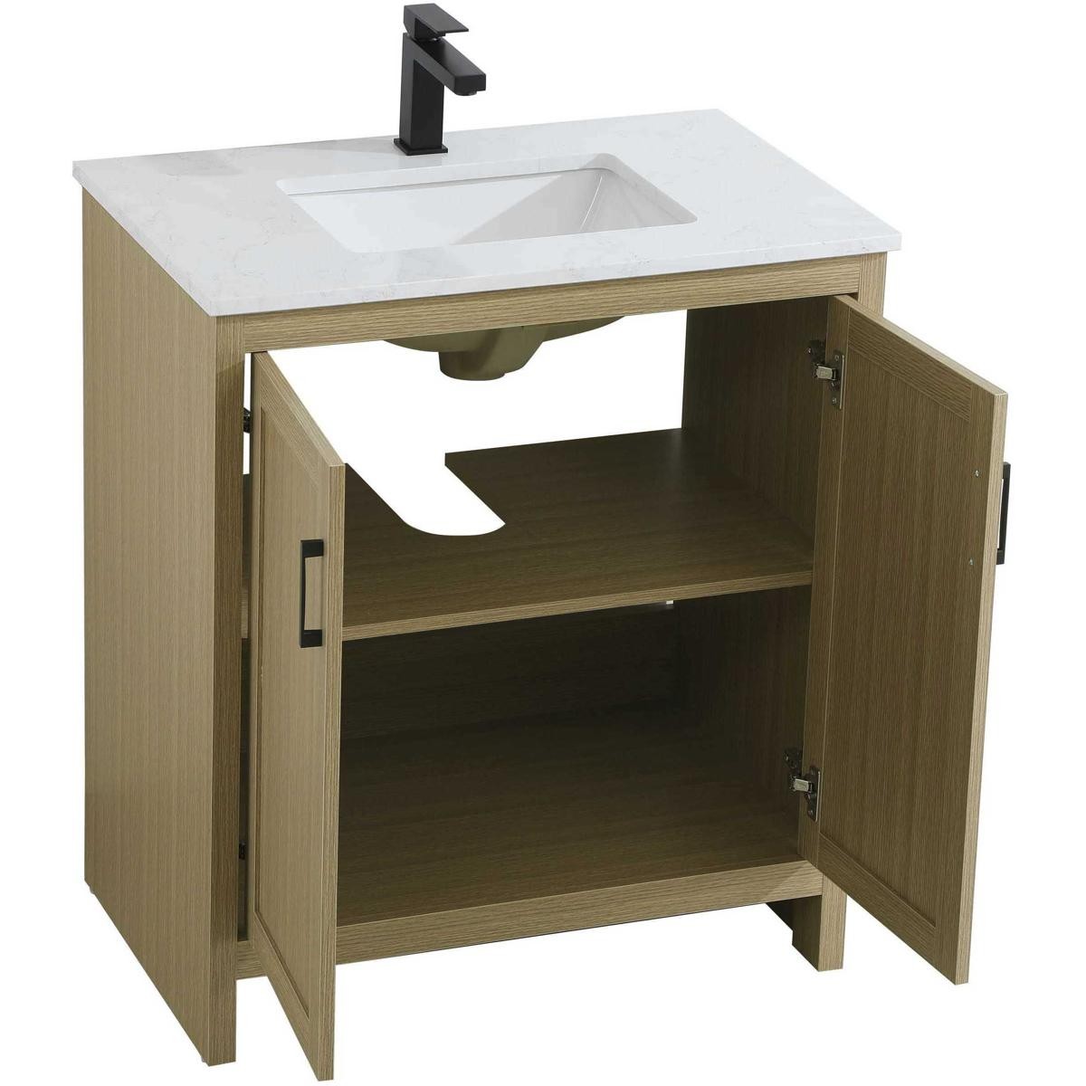 Elegant Lighting VF25130MHB Finnley Vanity Honey Brown