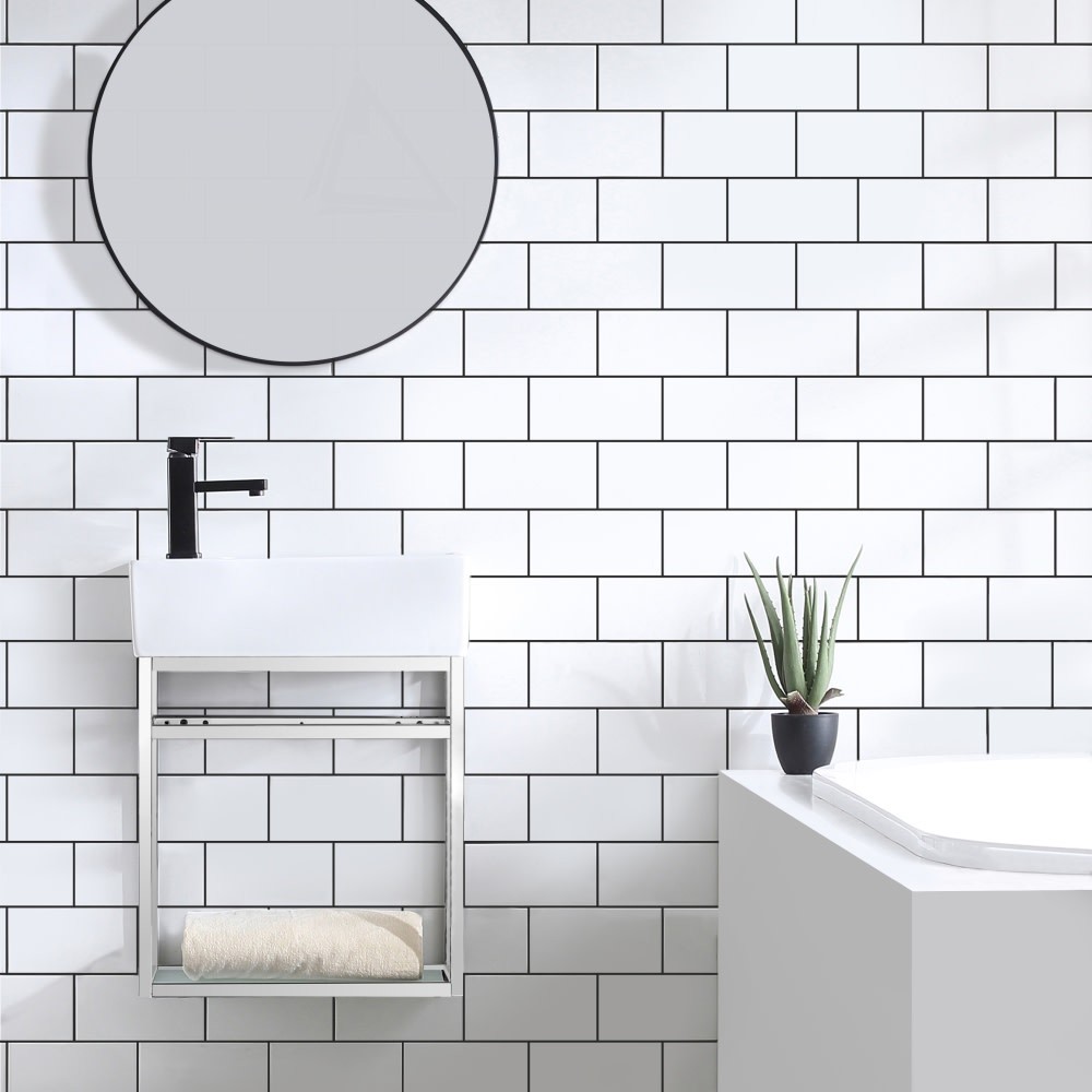 Swiss Madison SM-BV551 Pierre 20″ Wall Mounted Console Sink Set – Black