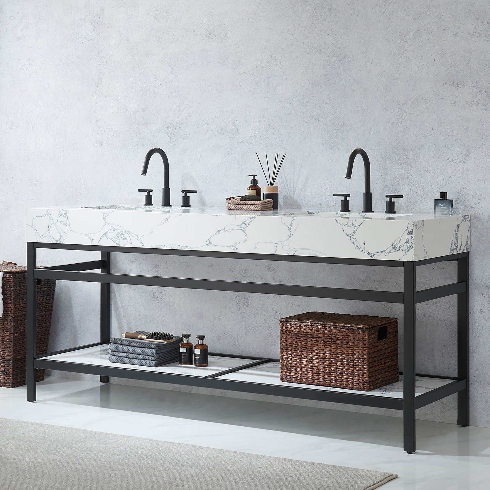 Miseno MV-NM-702772M Ecija 72″ – Brushed Gold / Pandora White