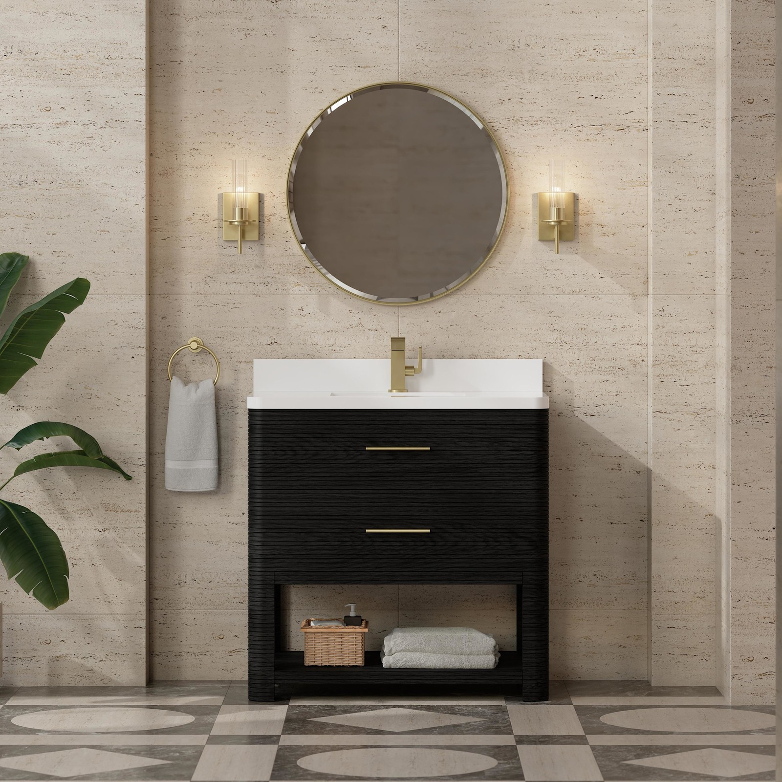 James Martin Vanities D704-V36-3WZ Lucian 36″ – Carbon Oak