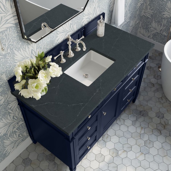 48″ James Martin Brittany 650-V48-VBL-3CSP Vanity Cabinet Charcoal Soapstone Top