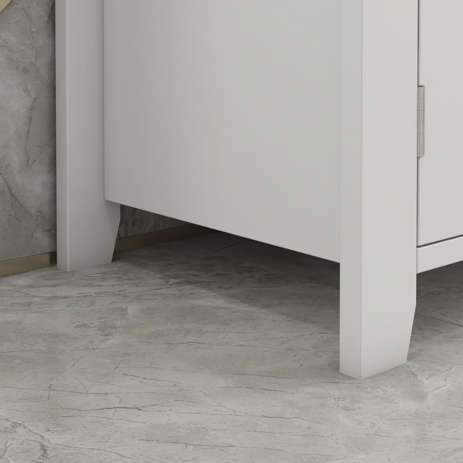 Base sink storage cabinet, U-shaped and adjustable internal shelves