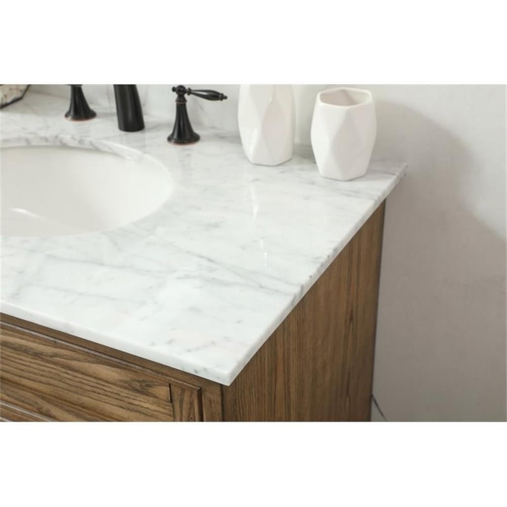 Elegant Decor Americana 36″ Aluminum Alloy Single Bathroom Vanity in Driftwood