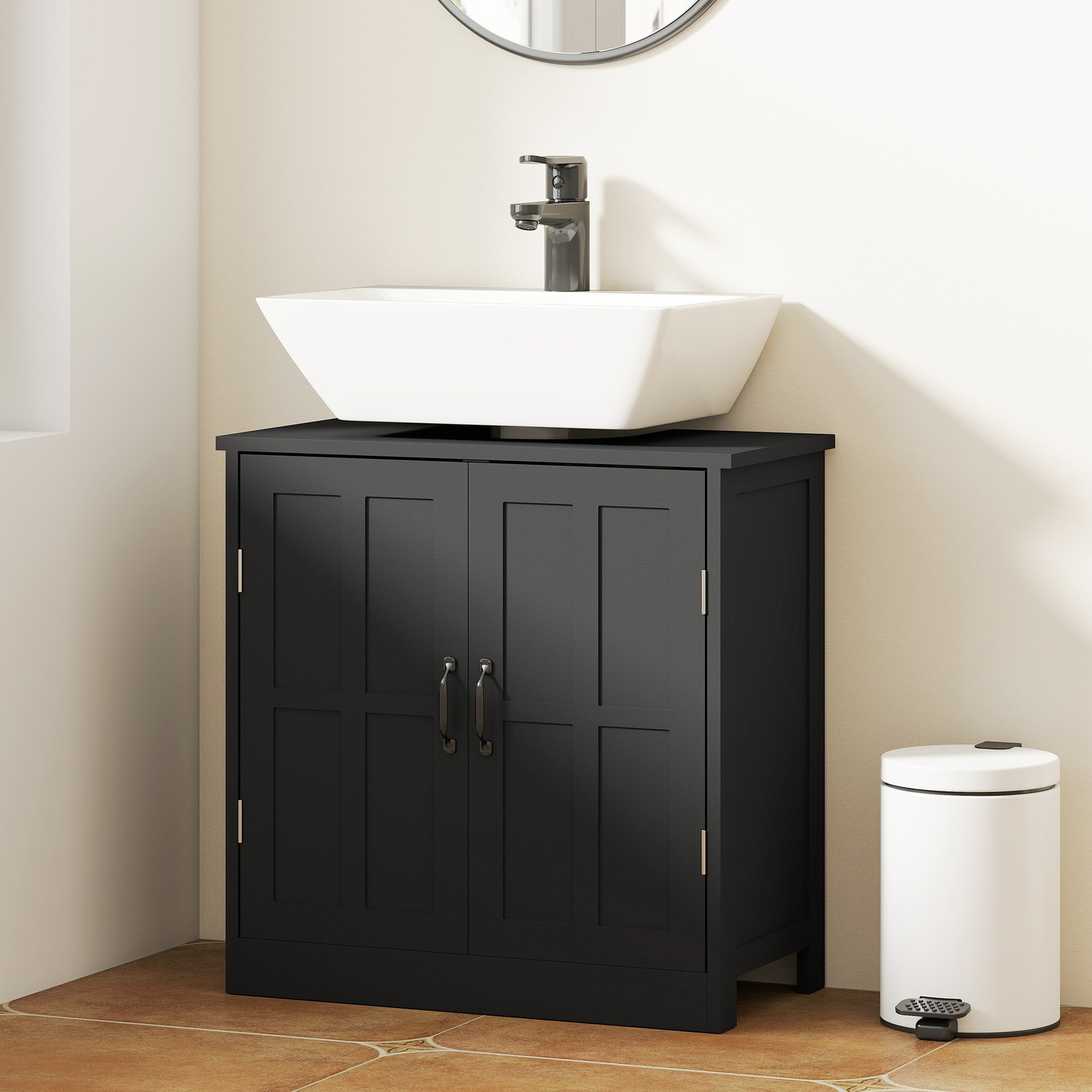 Black Bathroom Sink Cabinet 23.6″ W x 23.6″ H