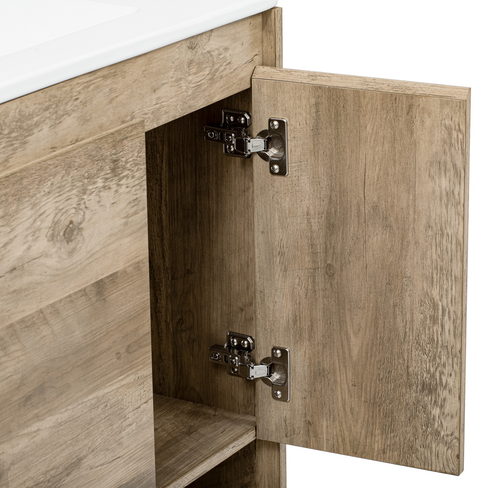 30″ Modern Wood Fixture Bathroom Vanity, Bathroom Cabinet with Sliding Drawer