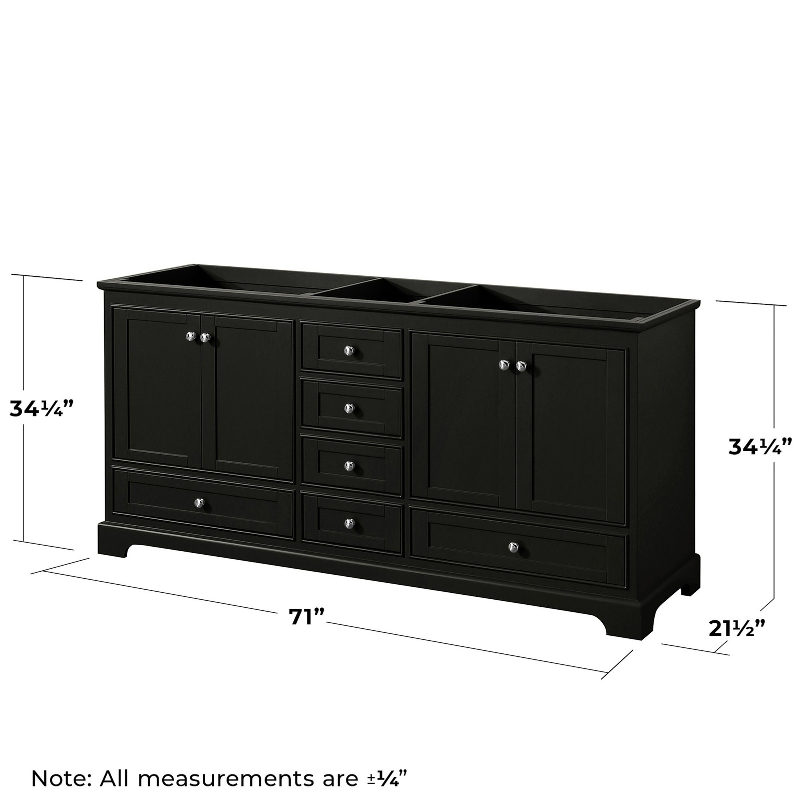 Wyndham Collection WCS202072DCXSXXMXX Deborah 71″ Double – Dark Gray / Matte