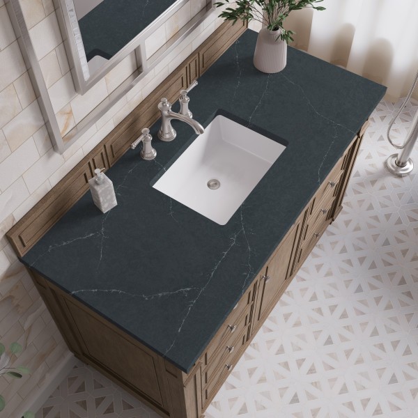 48″ James Martin Bristol 157-V48-WW-3CSP Vanity Cabinet Charcoal Soapstone Top