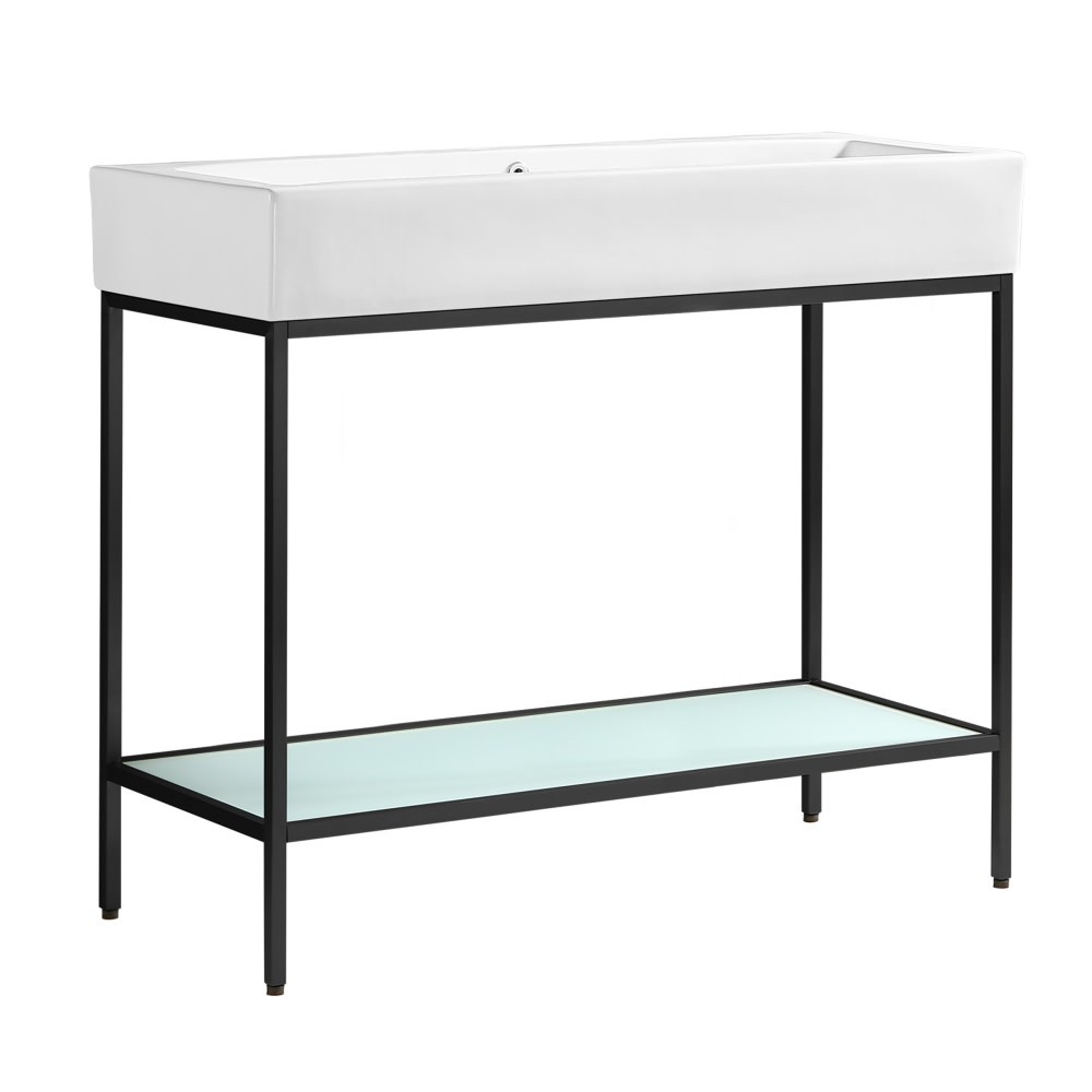 Swiss Madison SM-BV73 Pierre 33-1/2″H Console Sink Set – Chrome