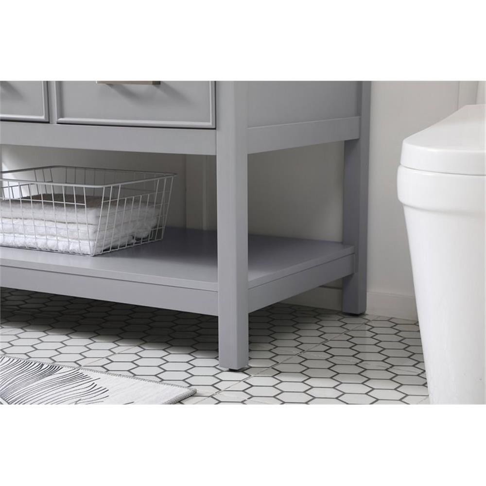 Elegant Decor Sinclaire 48″ Aluminum Alloy & MDF Single Bathroom Vanity in Gray