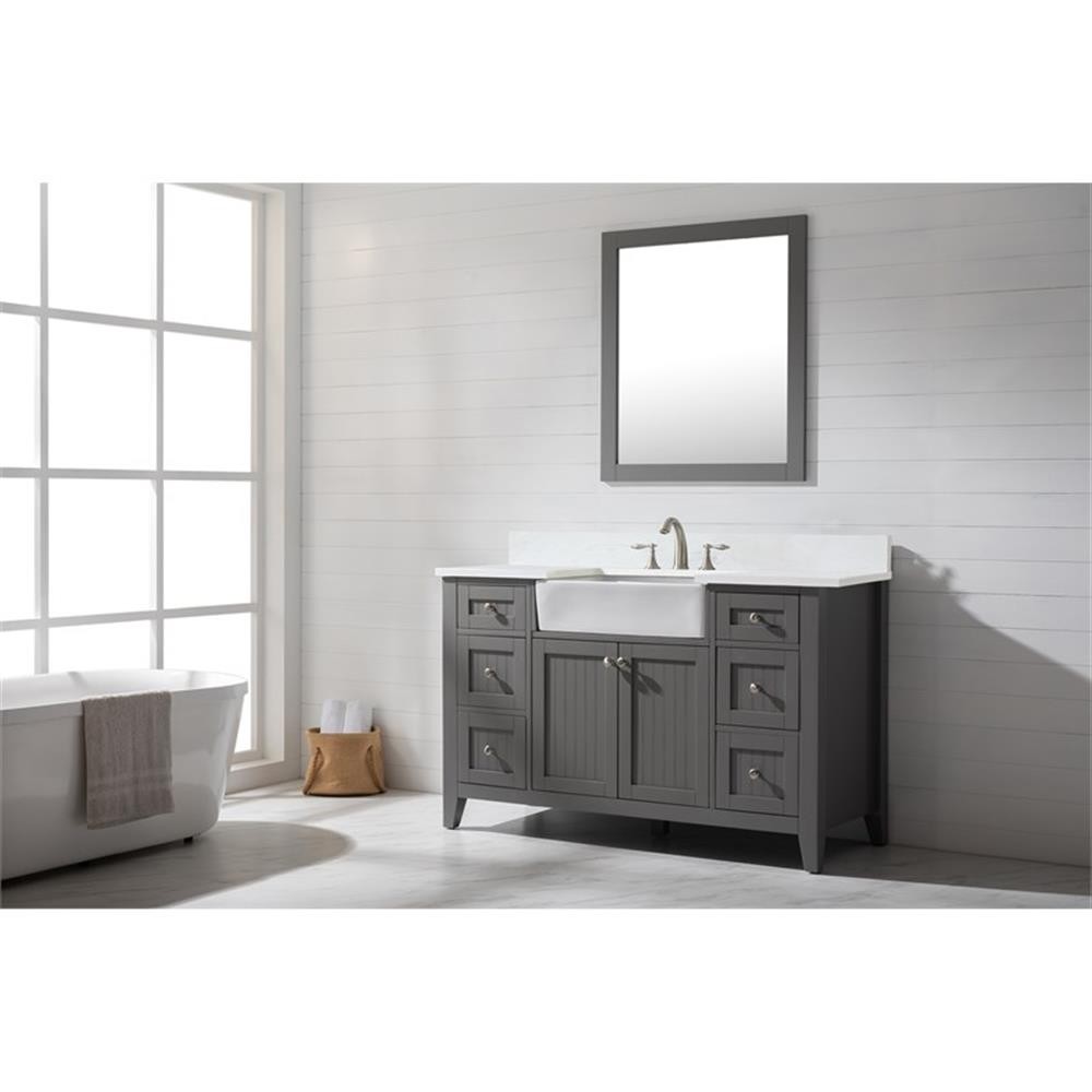 Design Element Burbank 54″ Single Vanity in Gray