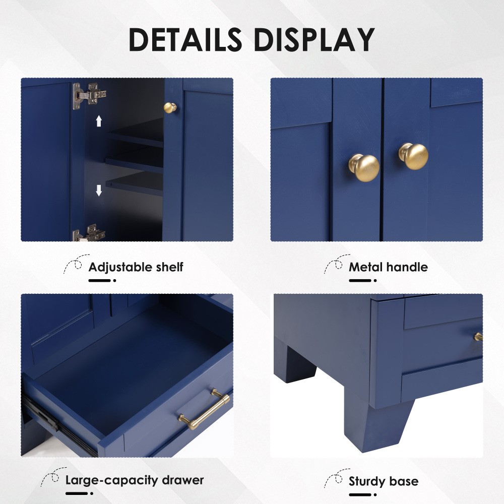 Bathroom Vanity W Ceramic Sink Soft-Close Drawers