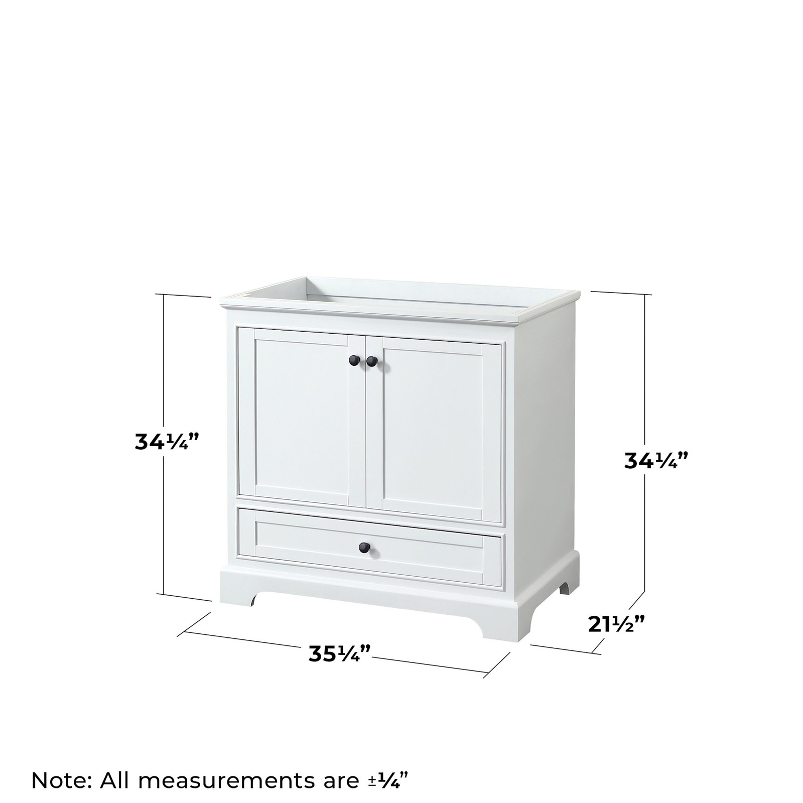 Wyndham Collection WCS202036SCXSXXM24 Deborah 35-1/4″ – White / Polished Chrome