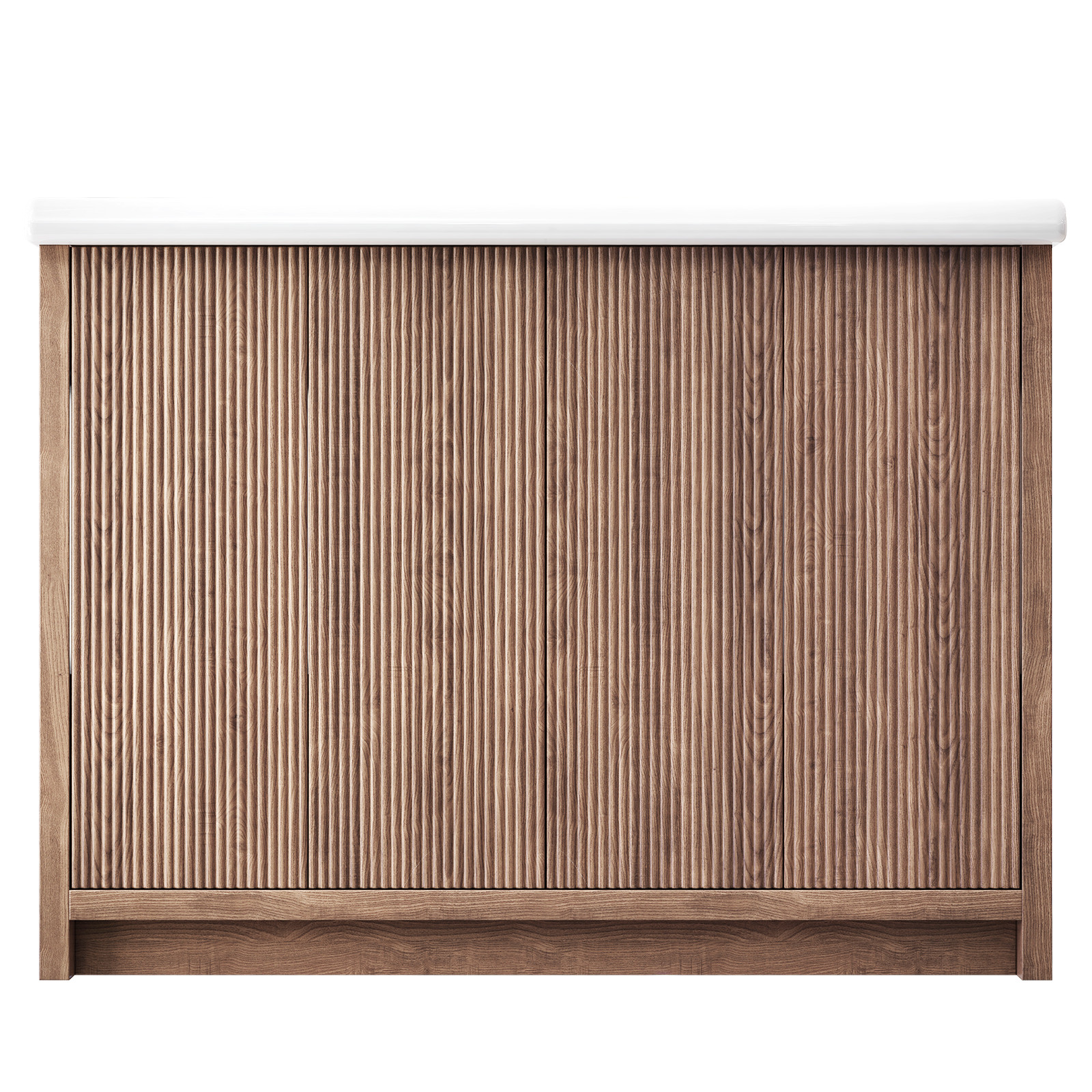 47.3 Inch Modern Bathroom Vanity and Double Ceramic Sinks Storage Cabinet Drawer