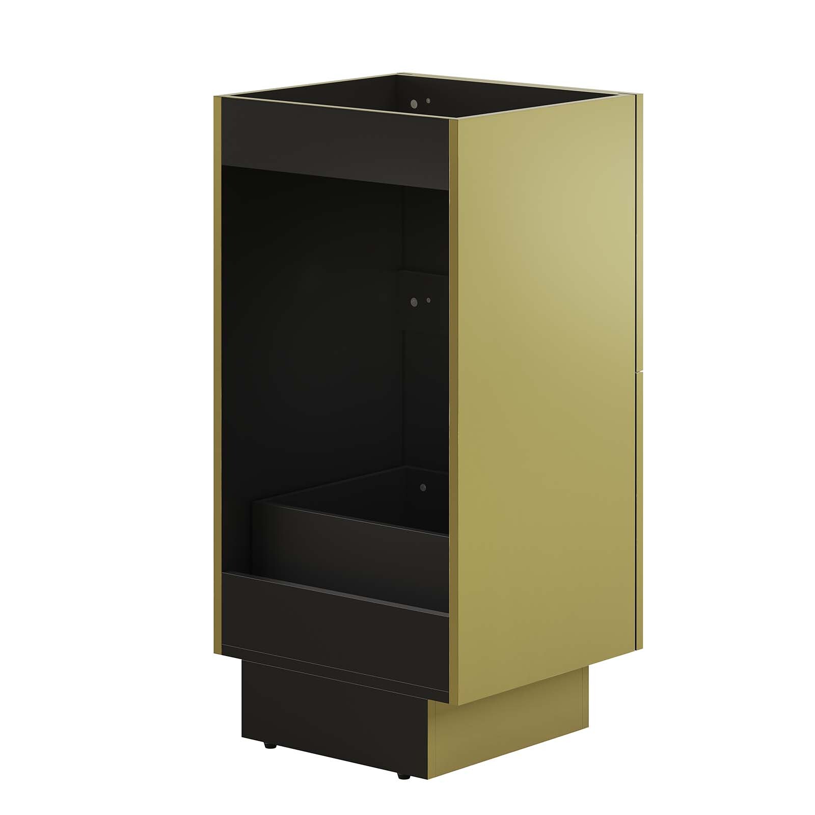 Modway Quantum Modern 18″ Bathroom Vanity in Gold – Sink Basin Not Included