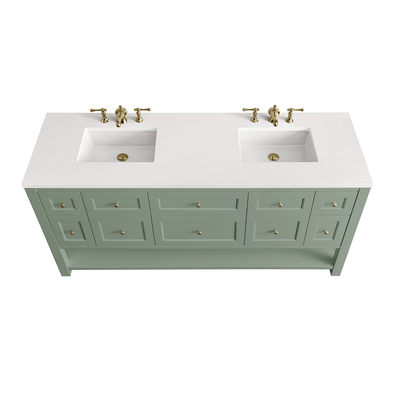 72in James Martin Breckenridge 330-V72-SC Vanity Base Only, Smokey Celadon