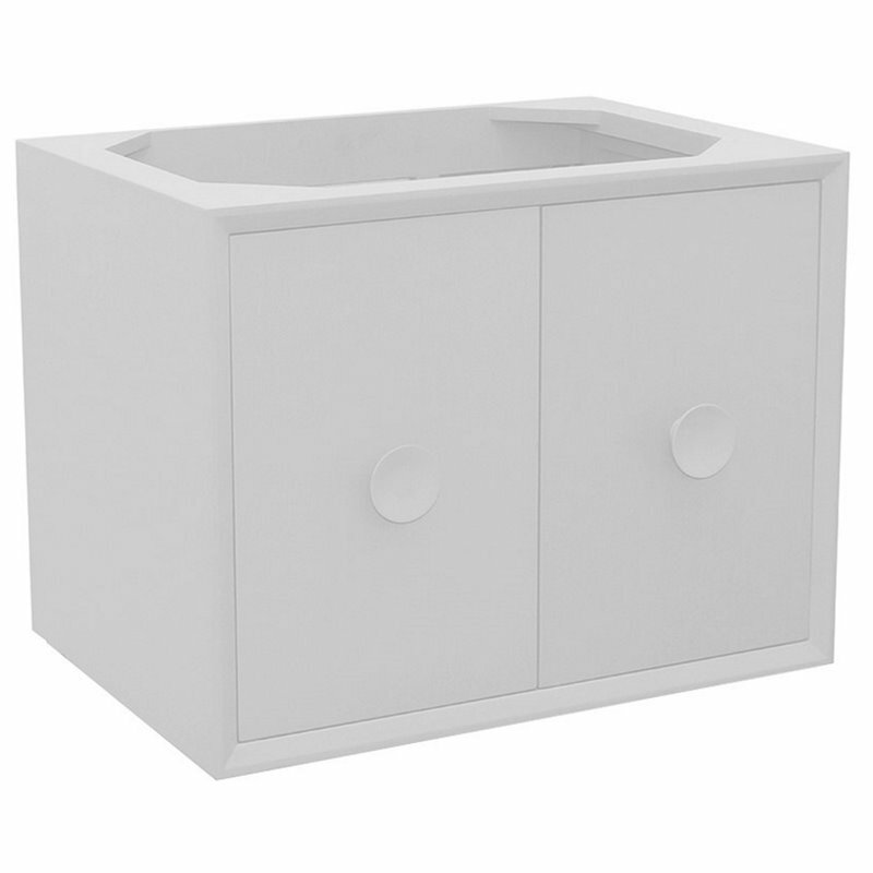 Stora 30″ Single Wall Mount Solid Wood Vanity in White (Cabinet Only)
