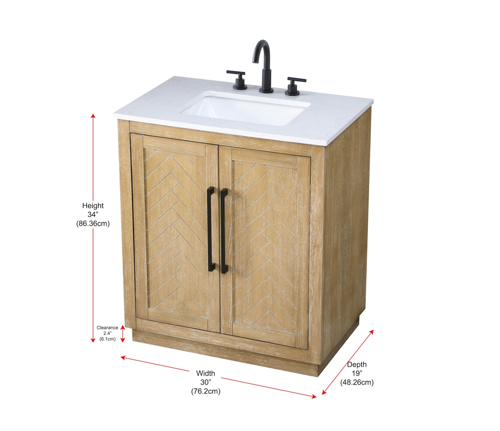 Elegant Lighting VF29030 Chase 30″ – Wood