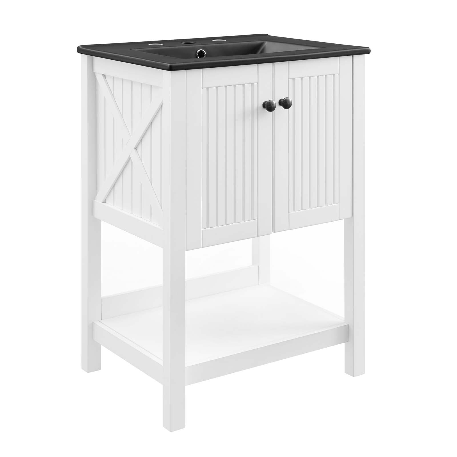 Modway Steam 24″ Bathroom Vanity With Sink in White Black