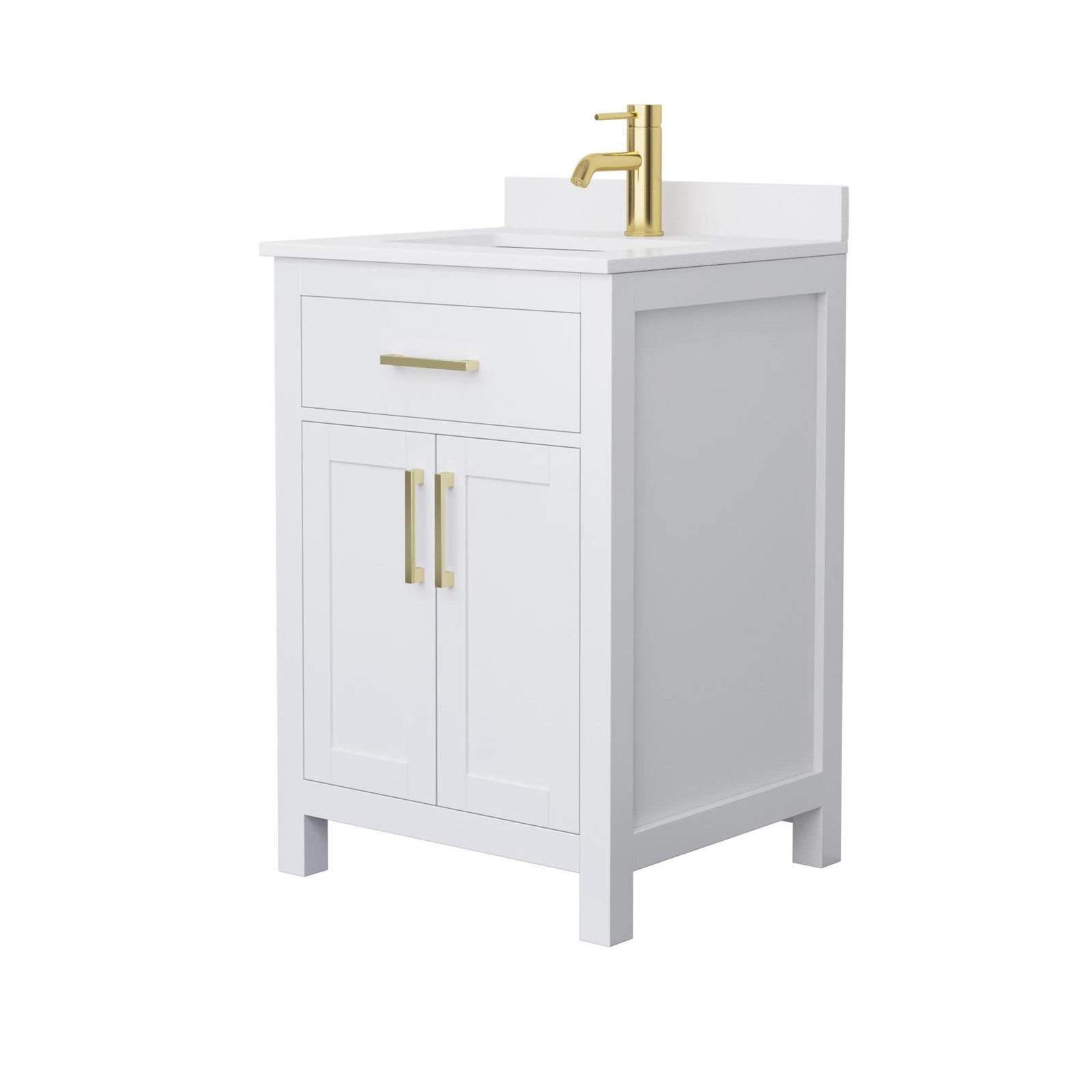 Wyndham Collection WCG242424S-VCA-MXX Beckett 24″ – Dark Gray / White Cultured