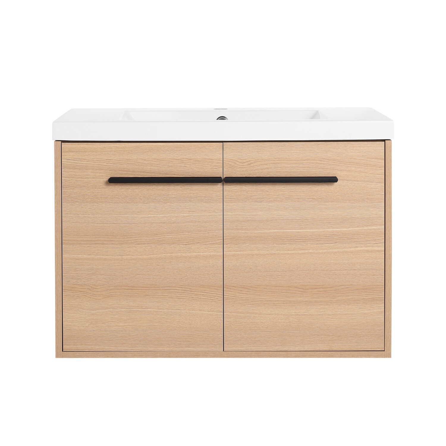 24″ 30″ 36″ Wall Mounted Bathroom Vanity with Sink, Floating Vanity Door Cabinet