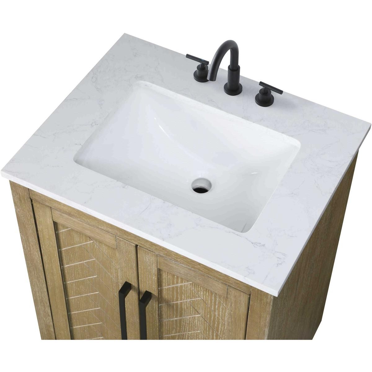 Elegant Lighting VF29024LO Chase 24 X 34 inch Linen Oak Bathroom Vanity Cabinet