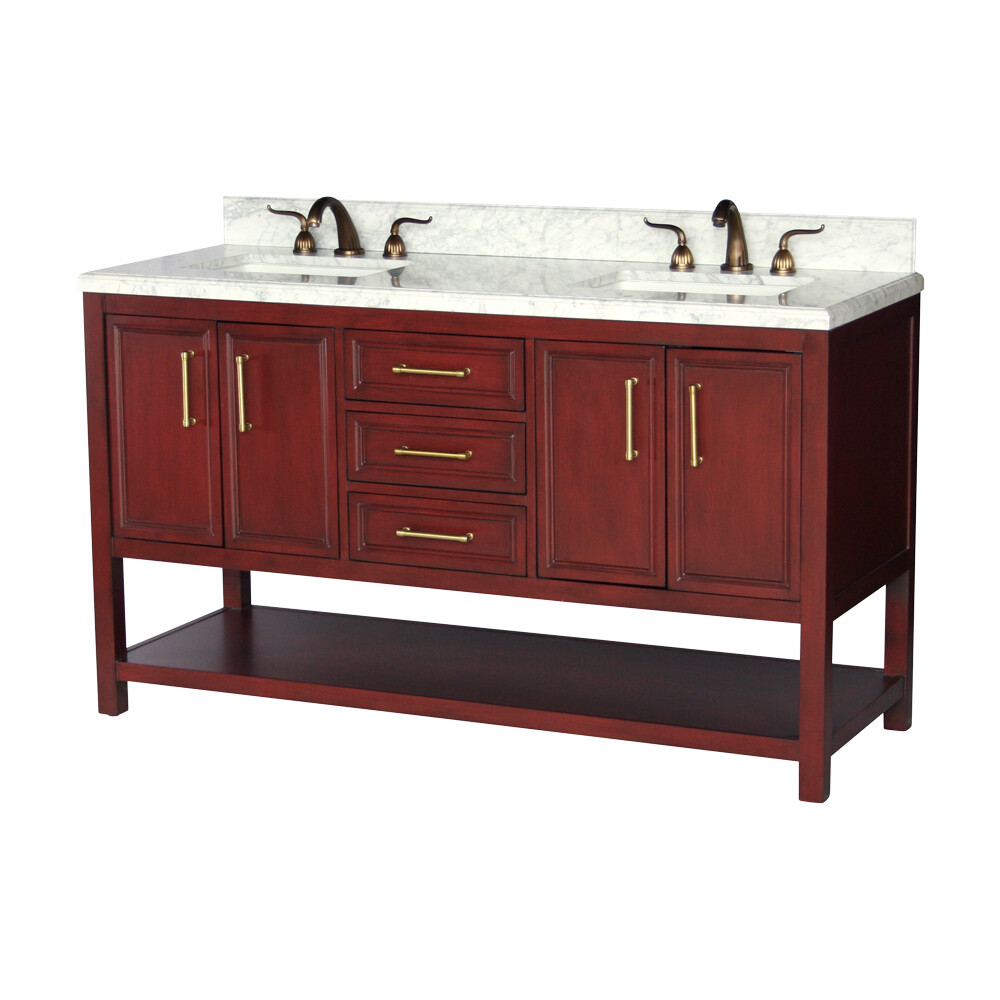 60-Inch Contemporary Style Double Sink Bathroom Vanity Model 913-F