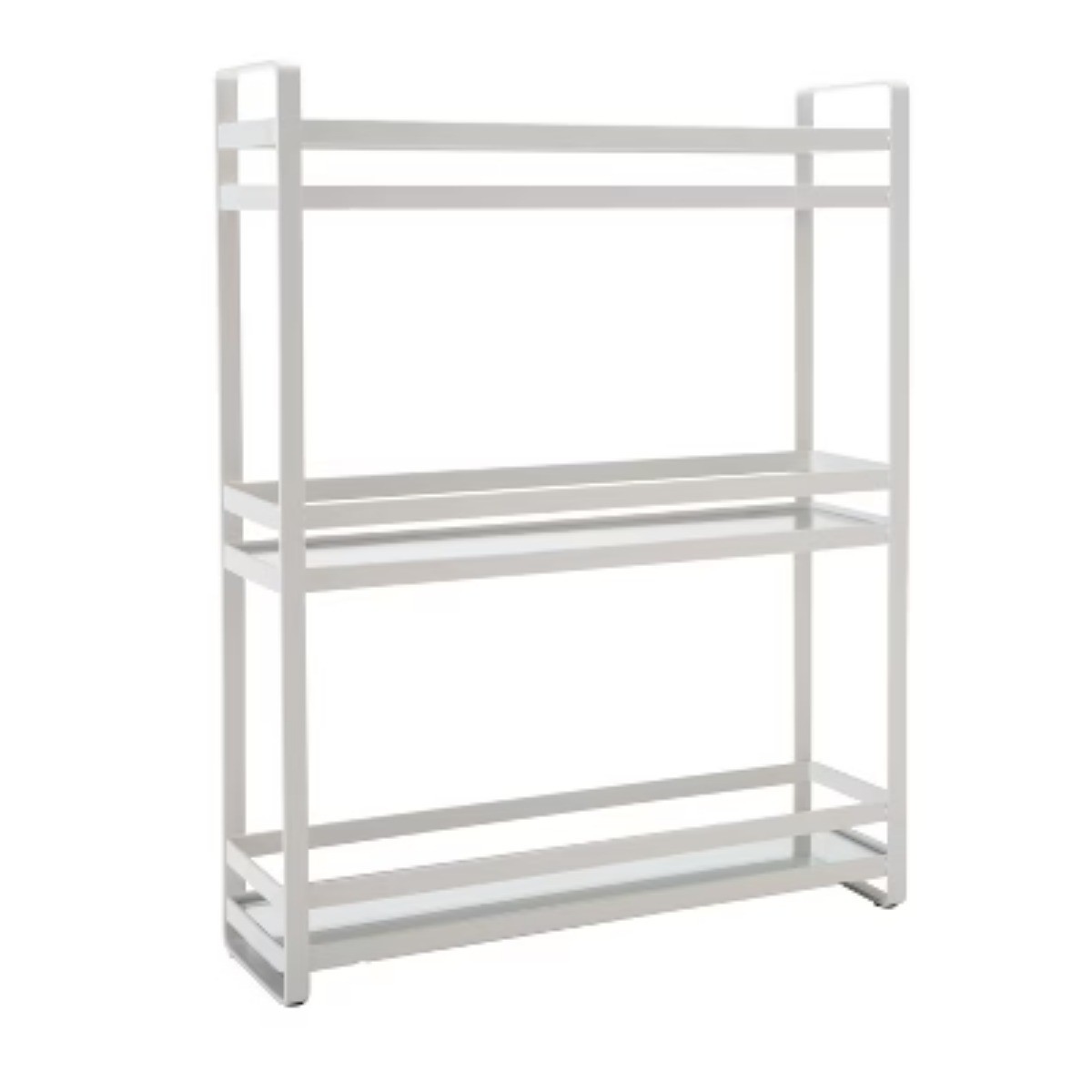 3 Tier Flat Wire Slim Vanity Tower White – Home Details