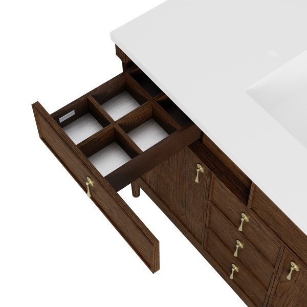 48″ James Martin Kinnsden D680-V48-SBK Single Vanity Cabinet Light Sable Oak