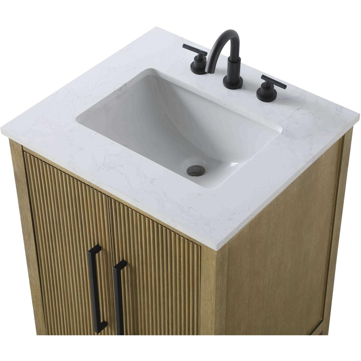 Elegant Lighting VF29624LO Blakely Vanity Linen Oak