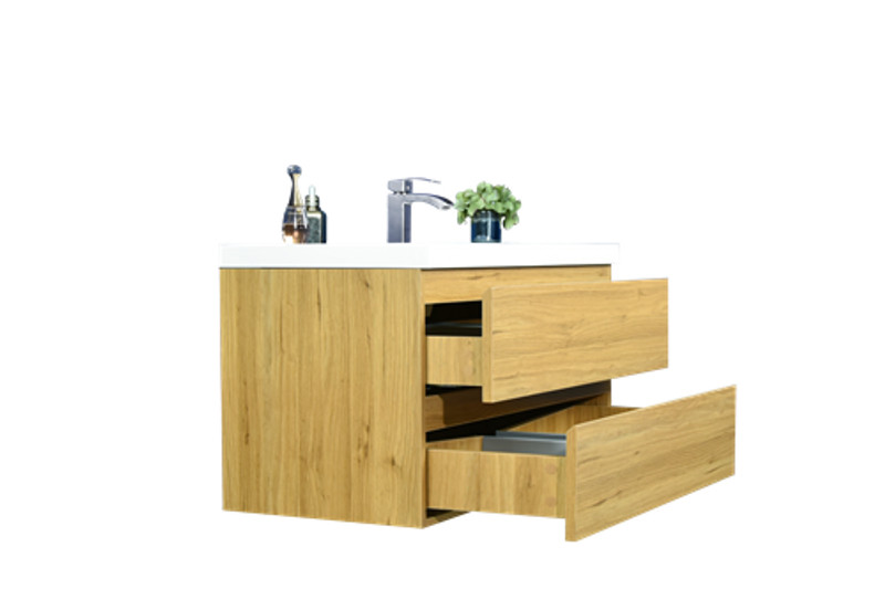 BOHEMIA LINA 42″ WALL MOUNTED BATH VANITY WITH REINFORCED ACRYLIC SINK MOB42