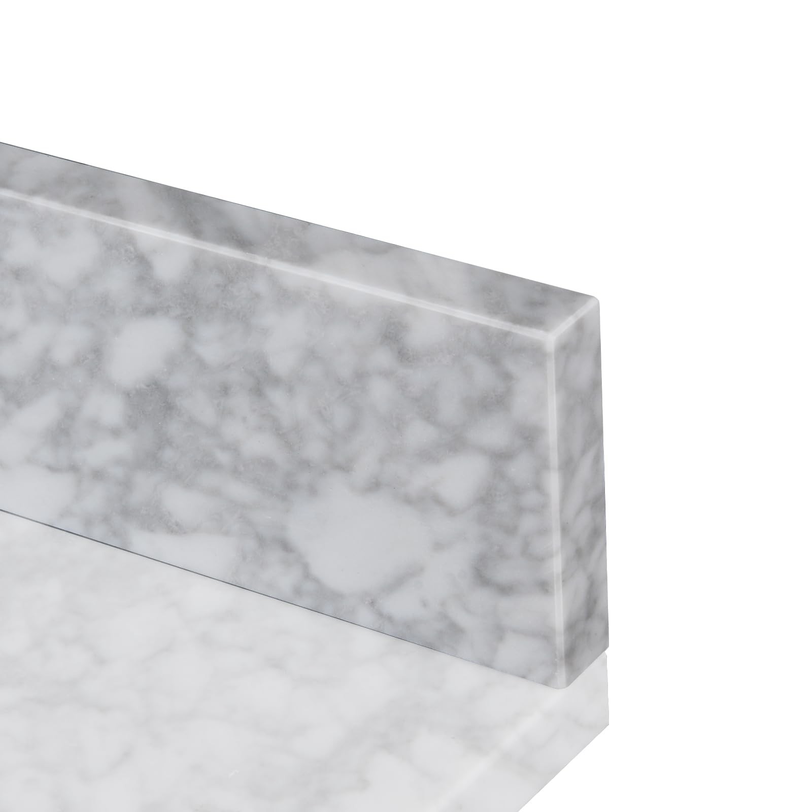Eqloo 48 Inch Carrara Marble Backsplash For Bathroom Vanity Sink Top