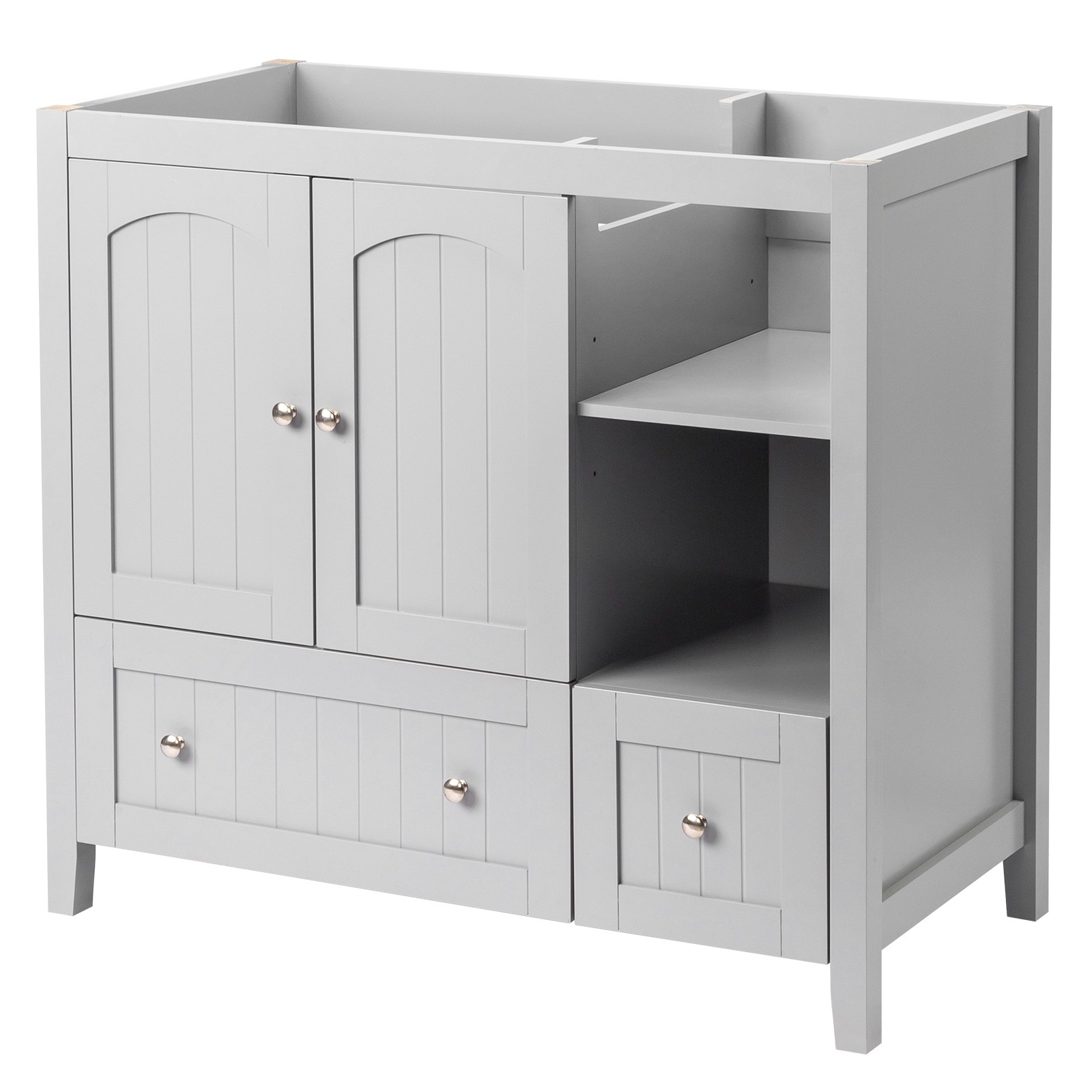 Modern 36″ Bathroom Vanity Without Sink, Wood Cabinet with 2 Doors 2 Drawers